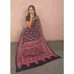 Pink Black Kantha Silk Sarees