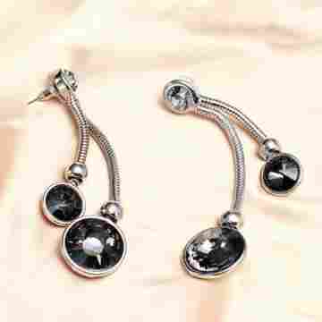 Fashion Versatility Black Diamond Adjustable Pierced Earrings-E0095R Jewelry