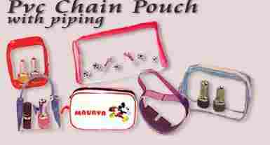 PVC Chain Pouch with Piping