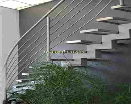 Sleek Staircase With Railings