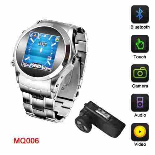 Watch Phone Mq006 Steel House Camera Expand Memory 1.5" Tft Touch Screen Quadband Watch Mobile