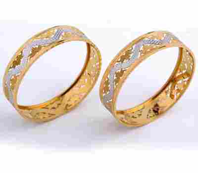 Designer Studded Gold Bangles