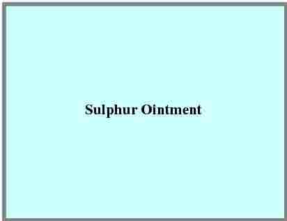 Sulphur Ointment