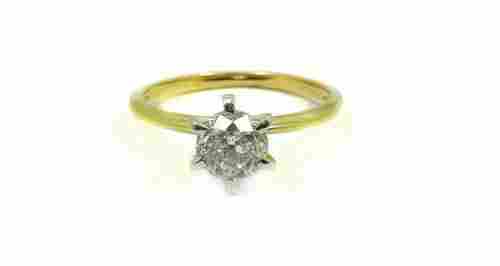 1.01 Ct Emerald Cut Diamond Egl Certified J K Si 18k Yellow Gold Ring