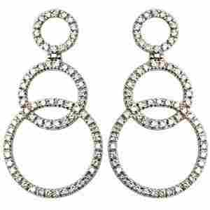Diamond Hoops Gold Earrings