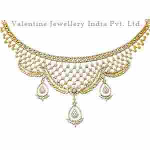 Wedding Diamond Gold Necklace Jewelry