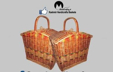 Brown Handicraft Square Picnic Basket