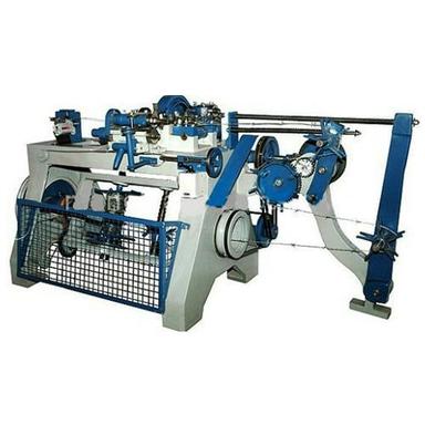White And Blue Barbed Wire Making Machine