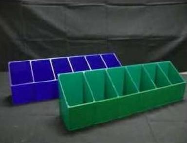 Blue Acrylic Drug Tray Trolley Bins