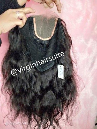 Black Hand Crafted Hd Lace Closure Hair Wig