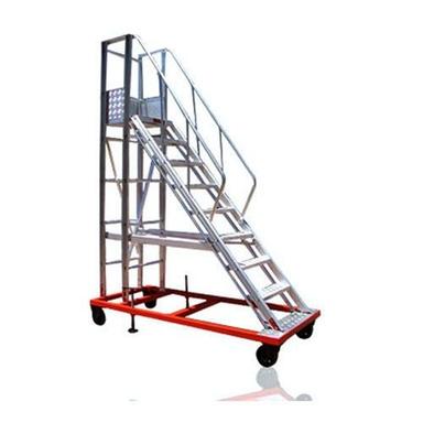 Aluminium Portable 26 Feet Industrial Use Aluminum Trolley Mount Ladder