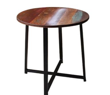 Dark Brown Round Wood Table