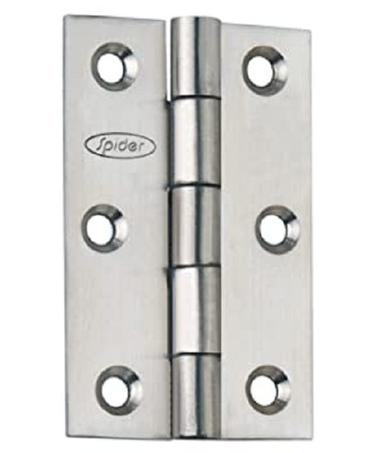 White Silver Polished Finish Rectangular Corrosion Resistant Aluminum Door Hinge 