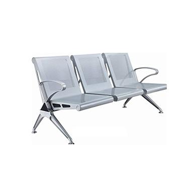 Three Seater Iron Airport Chair With 1 Year Warranty Normal