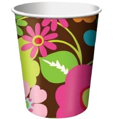 100 mm Easy To Use And Round Paper Printed Disposable Cup