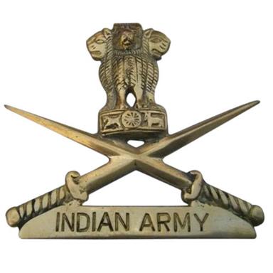 Corrosion Resistance Polish Finished Indian Army Brass Metal Badge Badge Type: Pin