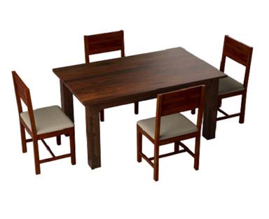 Machine Made Modern Finish 4 Seater Oak Wooden Dining Table 