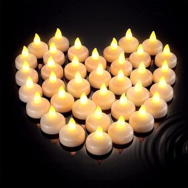 Warm White X4Cart Water Sensor Led Plastic Candles Ultra Bright Yellow Diya Light Flameless & Smokeless For Home Decoration Candles (Yellow Color, Set Of 24 Pcs)