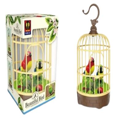 Beautiful Bird pet Toy in Hanging cage with Music Singing Moving Chirping for Kids/Adult (Sensor)