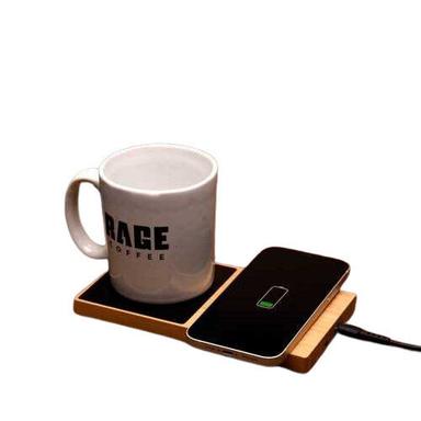 Natural Bamboo 10W Wireless Charging With Cup Warmer Input Voltage: 10 Watt (W)