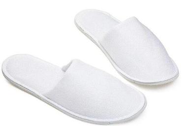 White Non Woven Disposable Bathroom Towel Slippers