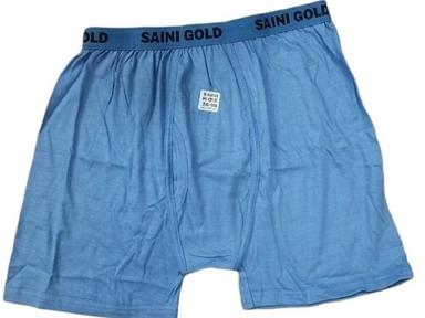 Blue Color Plain Pattern Pure Cotton Mens Underwears