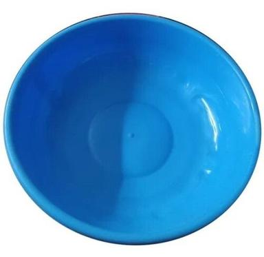 Blue Color Plain Pattern Round Blue Plastic Ghamela