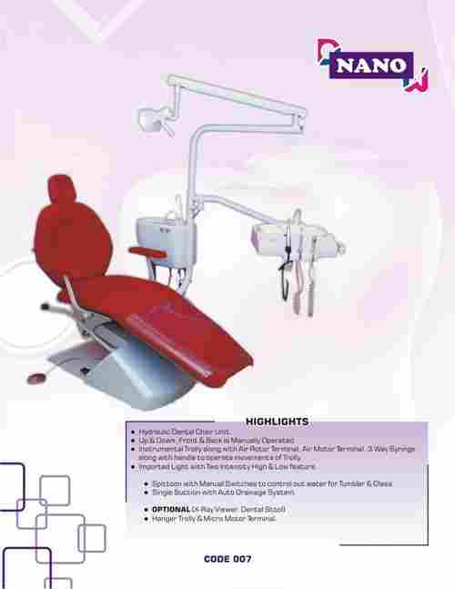 Hydraulic Dental Chair Unit Nano