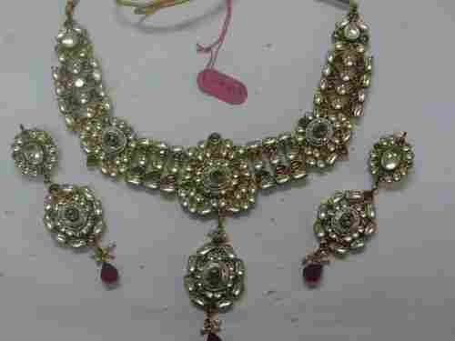 Colored Stone Kundan Necklaces
