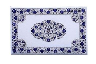 Indian White Marble Inlay Table Top