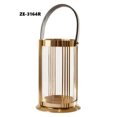 Stainless Steel Gold Finish Metal Candle Holder