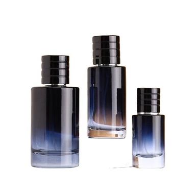 Wholesale New Design Color Coating Black lid Spray Black Glass Perfume Bottle