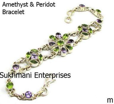 Amethyst & Peridot Bracelet