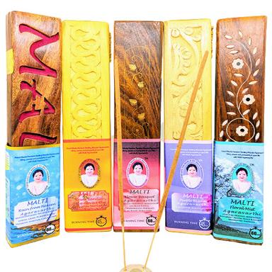 Multicolor Premium Handmade Masala Incense Sticks (In Wooden Box Packing)