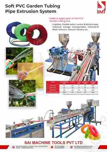 Soft PVC garden Pipe Plant with PLC Control System and Maximum Output of 50kg/hr to 120kg/hr