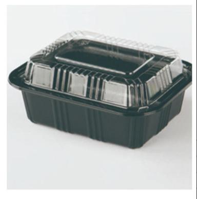 100% BPA-Free Polypropylene Black Sushi Box