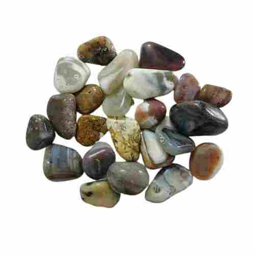 High Polished Tumbled Multicolor Fancy Decorative Round Stone Pebbles