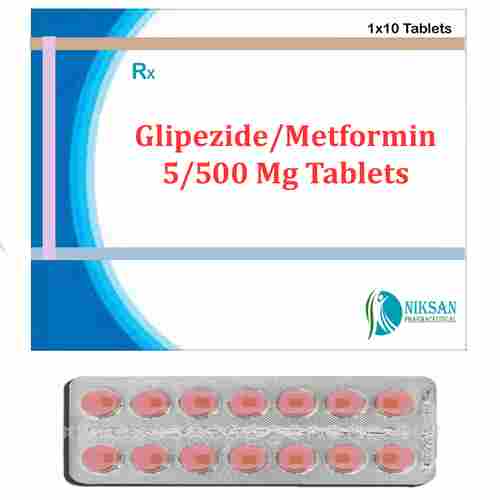 Glipezide 5 Mg Metformin 500 Mg Tablets
