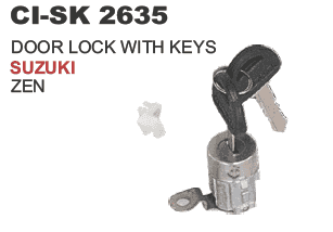 Door Lock with Keys Suzuki Zen