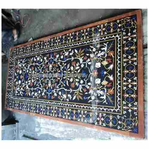 Handmade Marble Inlaid Dining Table Top For Home Decorative