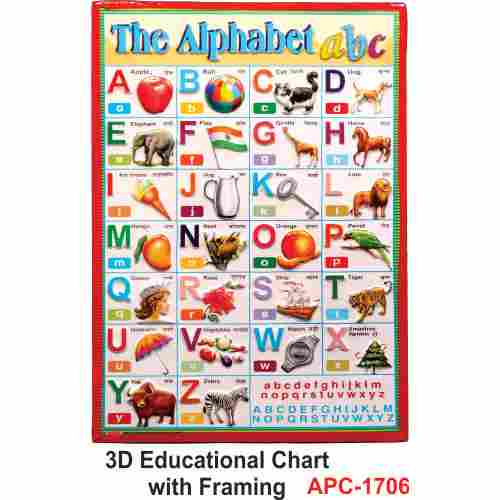 Rectengular 3d Educational Chart With Framing at Best Price in Alwar