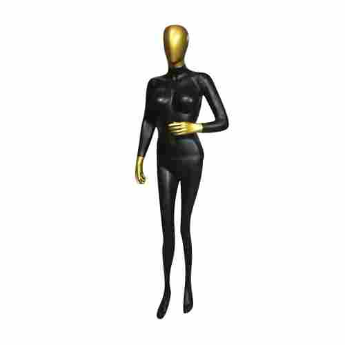 Met Black Golden Arm Fiberglass Female Mannequin
