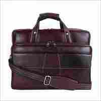 Lindsey Street Brown Leather Laptop Messenger Bag For Mens