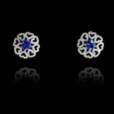 Blue Luxury Diamond Earrings