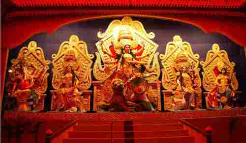 Fiberglass Separate Designed Durga Statue