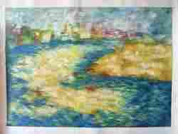 Banaras Ghat Painting On Paper Water Colour Paintings