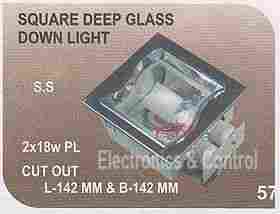 Square Deep Glass Down Light