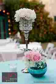 Heighted Glass Bead Flower Vase Set For Center Table