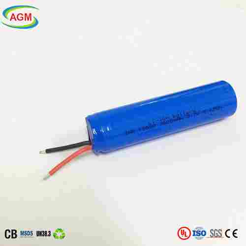  PCM के साथ 2600mAh 3.7V लिथियम बैटरी 
