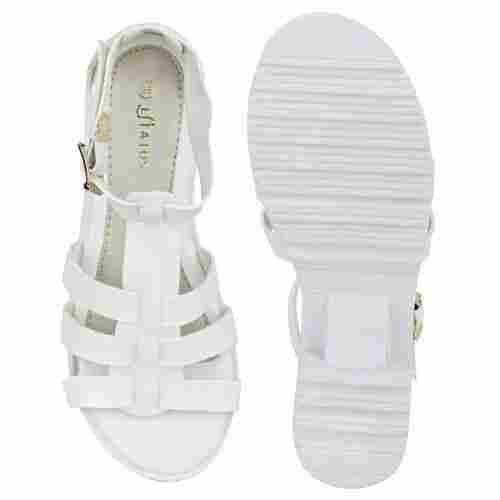 White Colored Gladiator Sandals
